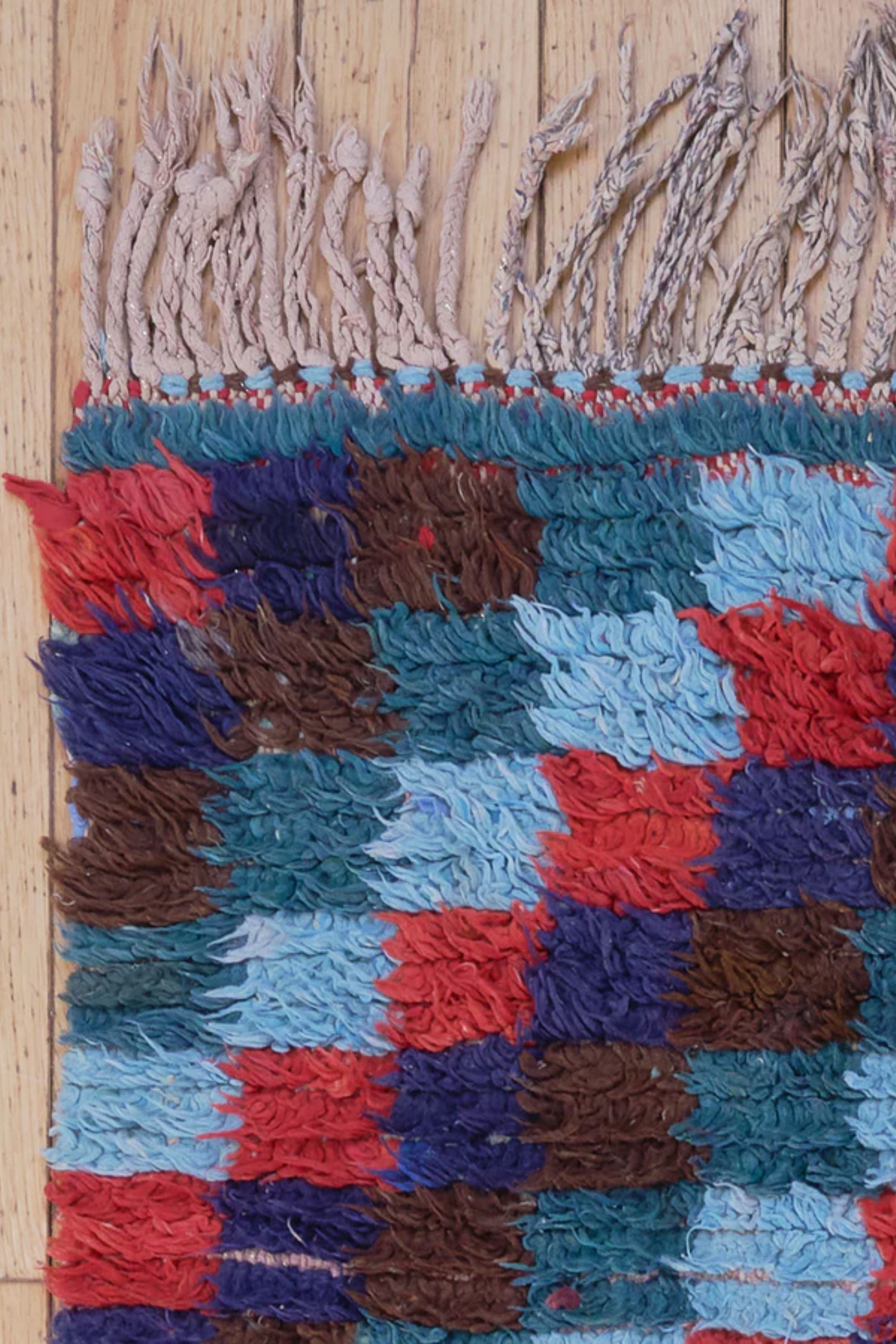 District Loom Boucherouite Runner Rug BOU04