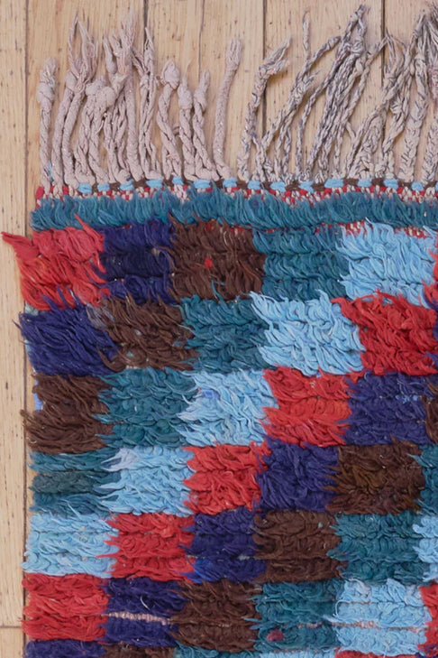 District Loom Boucherouite Runner Rug BOU04