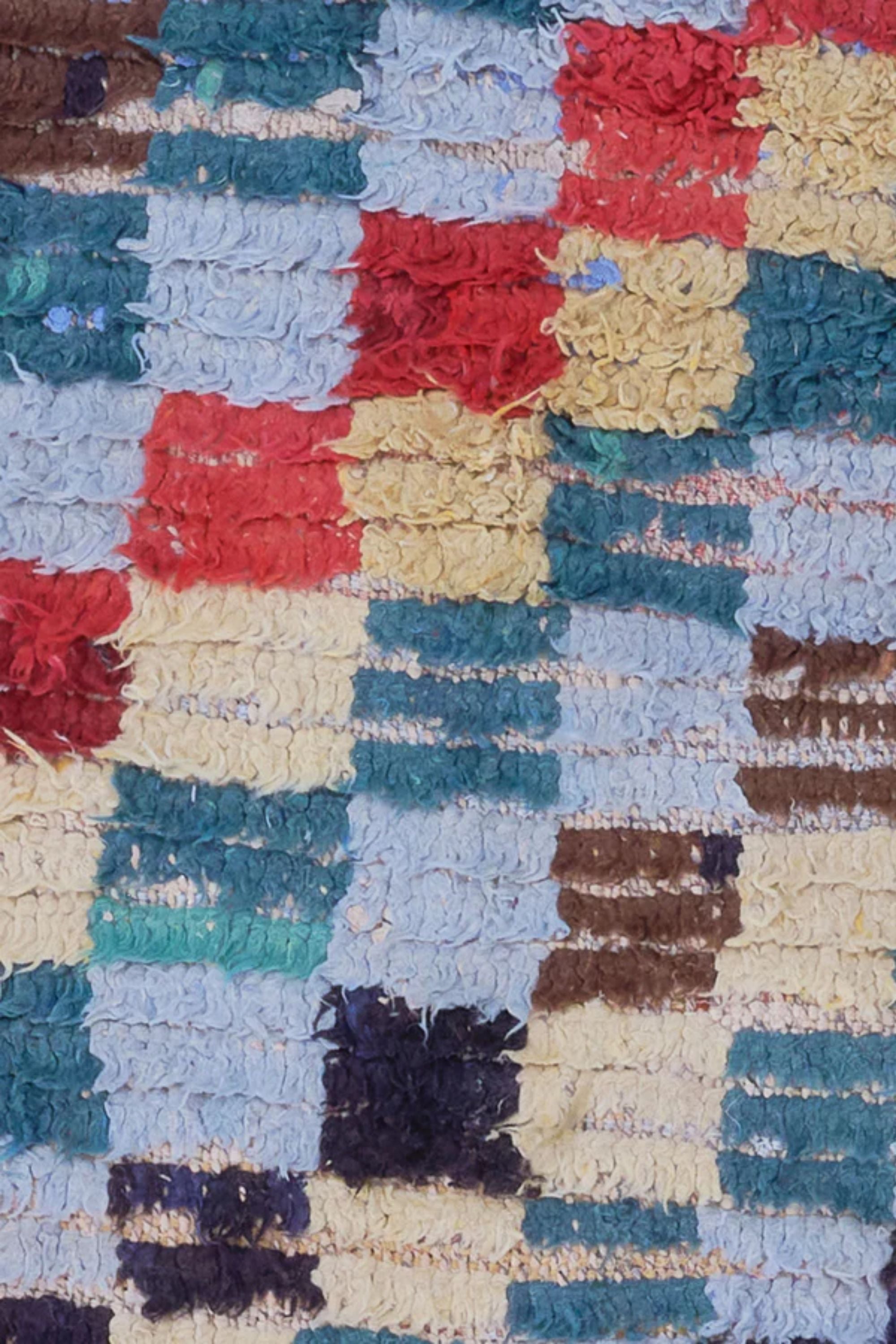 District Loom Boucherouite Runner Rug BOU04