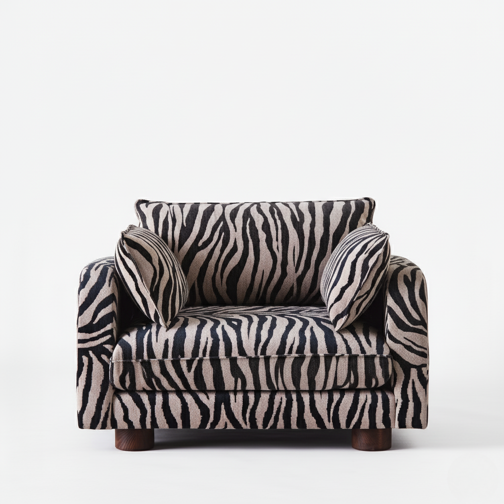 Miles Love Seat Zebra