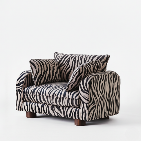 District Loom X Dusty Deco Miles Love Seat Zebra