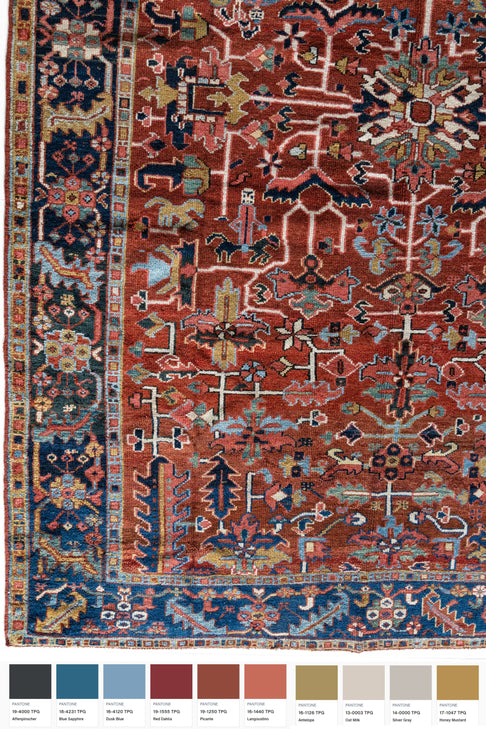 District Loom Vintage Heriz Area Rug Finn