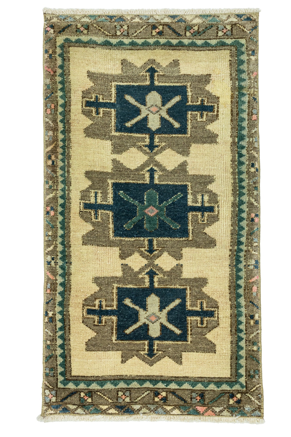 Vintage Turkish Mini Rug No. 808