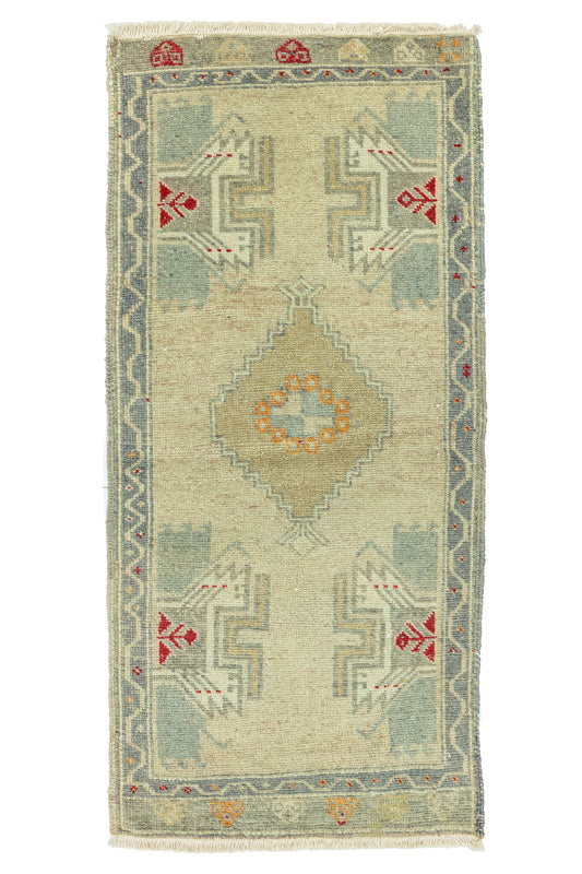 Vintage Turkish Mini Rug No. 793