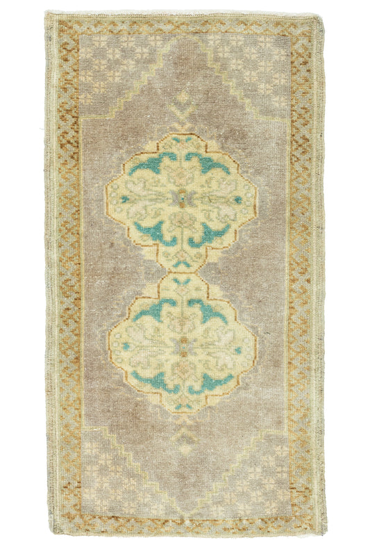 Vintage Turkish Mini Rug No. 795