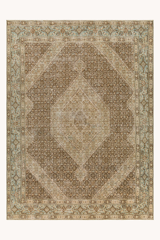 District Loom Vintage Persian Tabriz area rug Keene