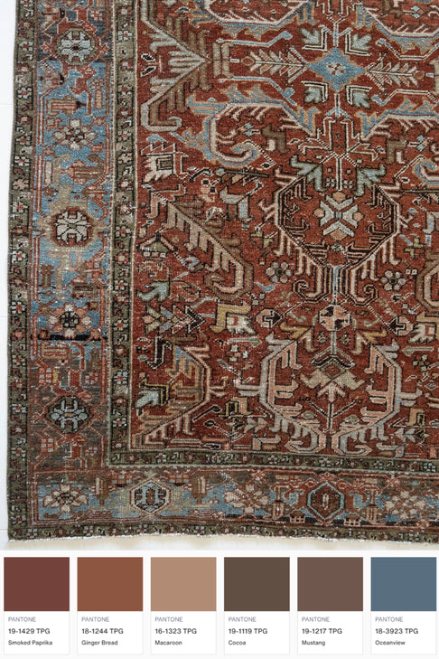 District Loom Vintage Heriz area rug Herron
