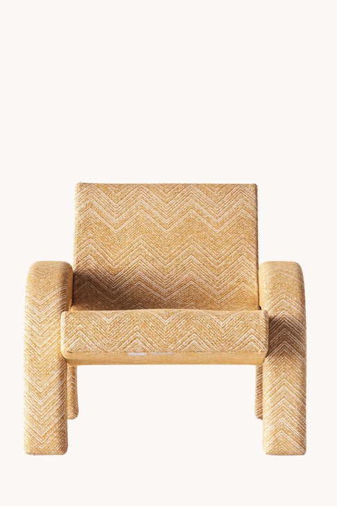 Dusty Deco Arco Lounge Chair Teide Ochre for District Loom