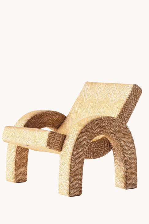 Dusty Deco Arco Lounge Chair Teide Ochre for District Loom