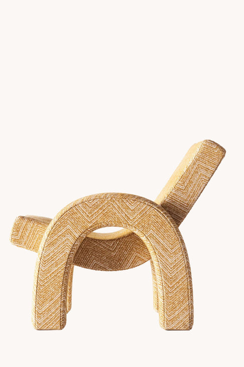 Dusty Deco Arco Lounge Chair Teide Ochre for District Loom