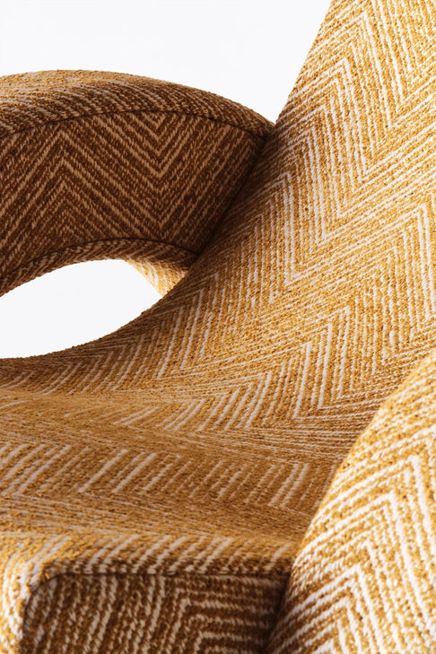 Dusty Deco Arco Lounge Chair Teide Ochre for District Loom