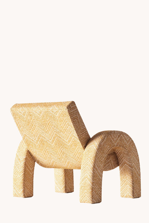 Dusty Deco Arco Lounge Chair Teide Ochre for District Loom