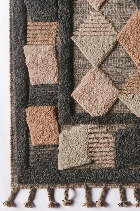 Dusty Deco Lisboa Rug Multi Grey for District Loom