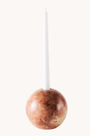 Dusty Deco Sphere Candle Holder 12 Red for District Loom