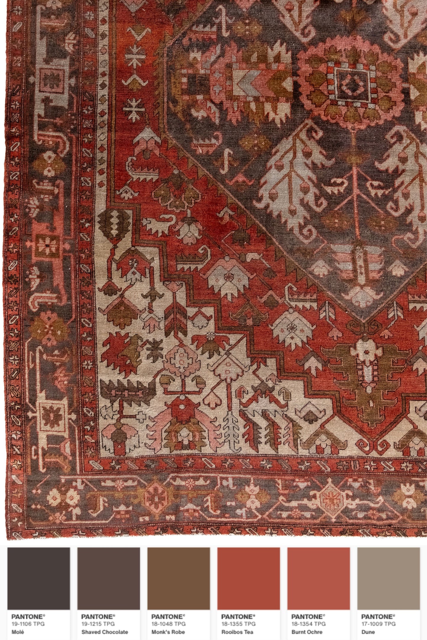 District Loom Vintage Serapi Area Rug Garnet
