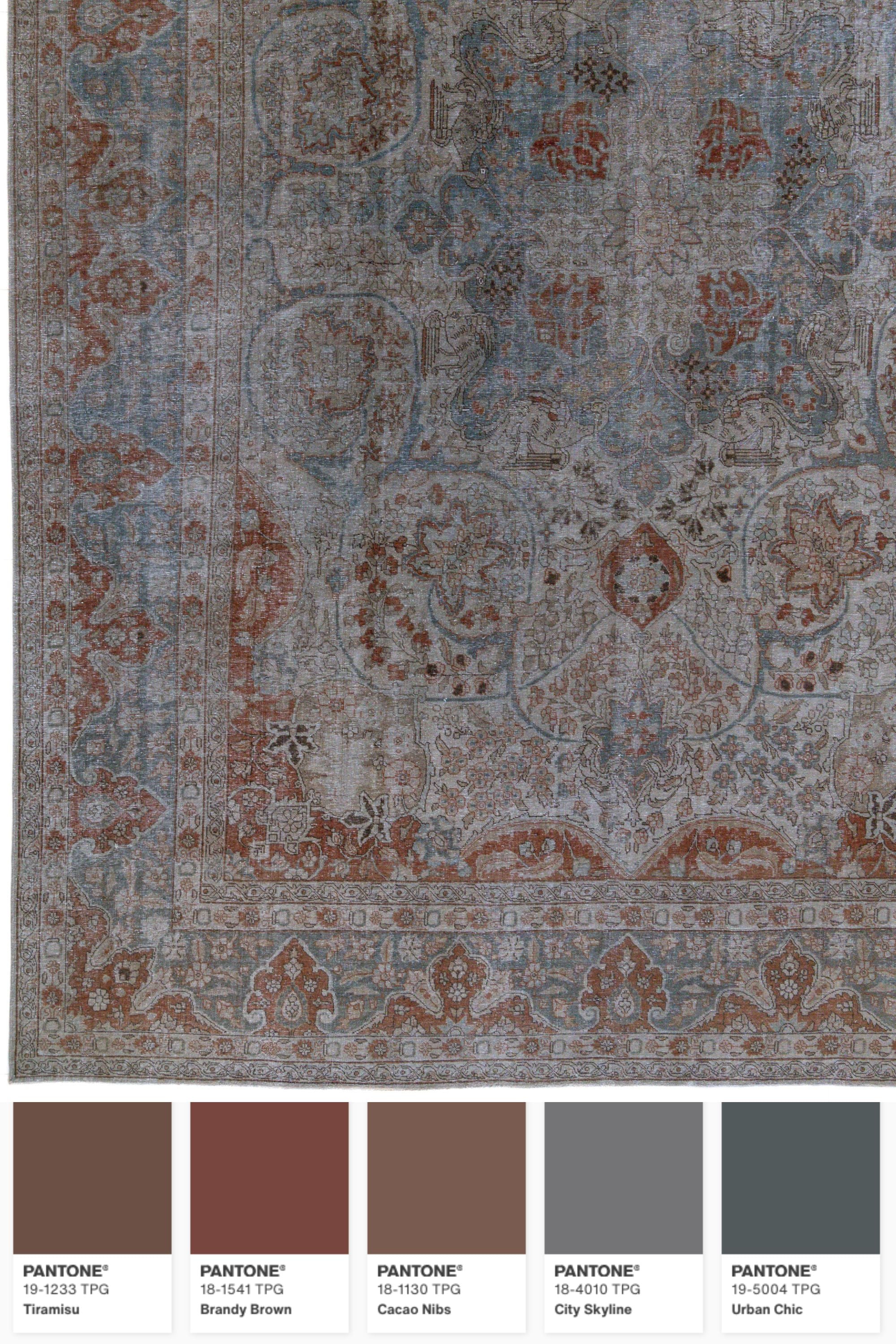 District Loom Vintage Tabriz Area Rug Dawn