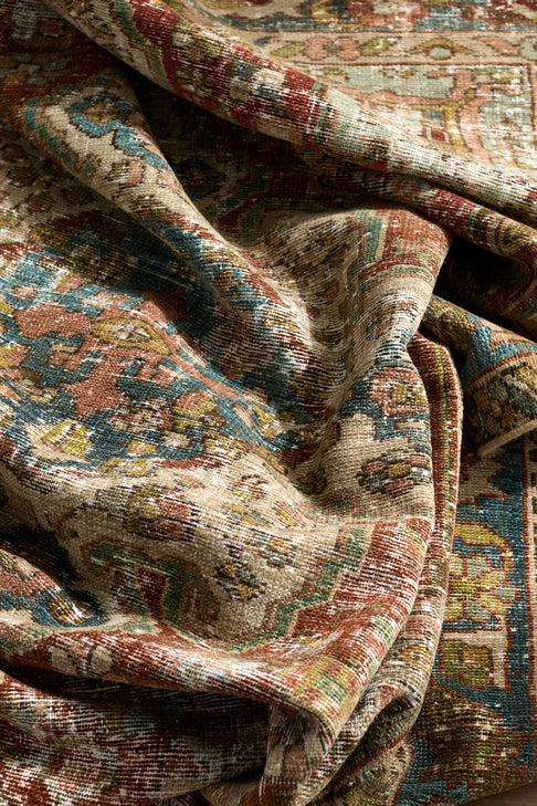 District Loom Vintage Persian Hamadan Scatter Rug Rory