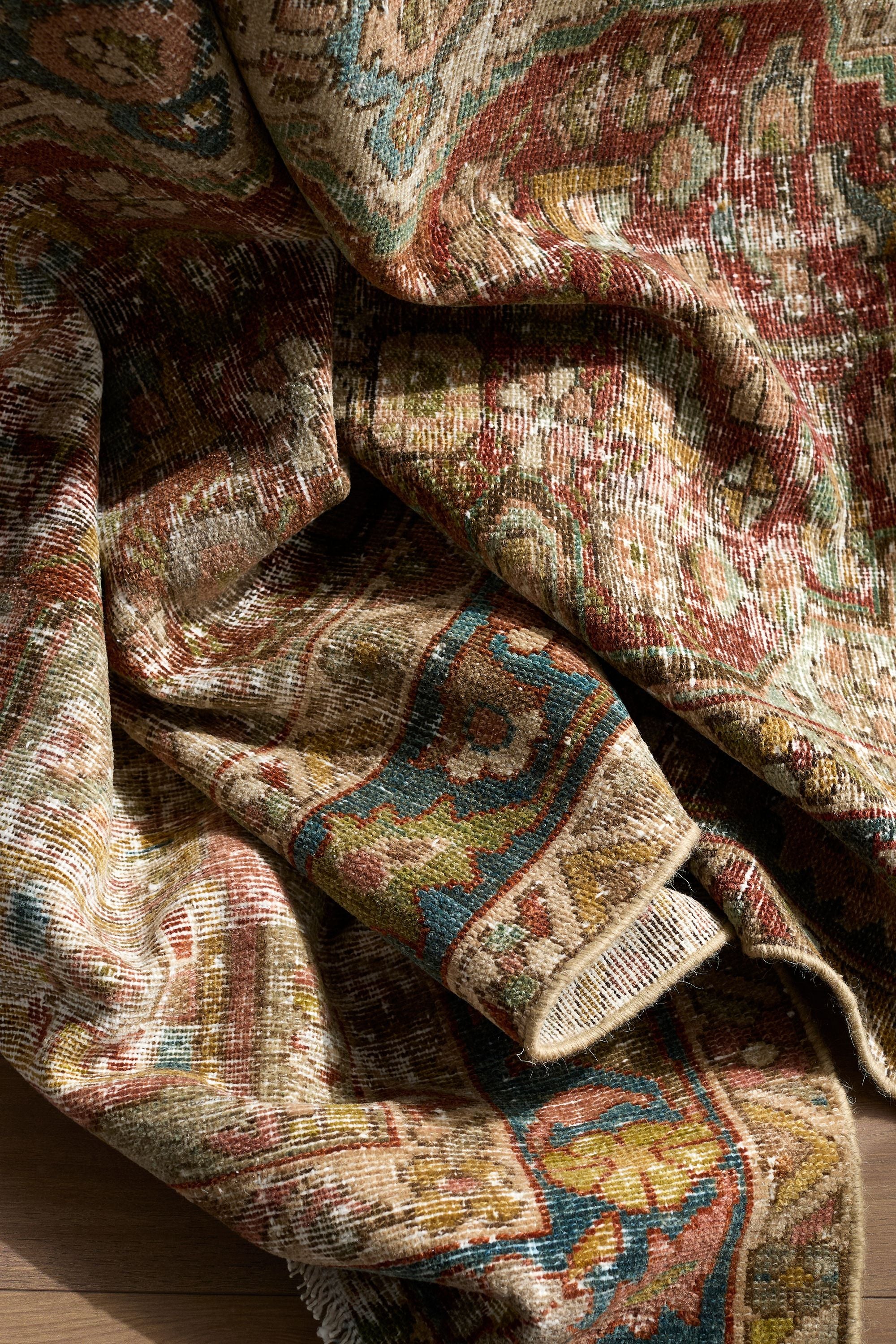 District Loom Vintage Persian Hamadan Scatter Rug Rory