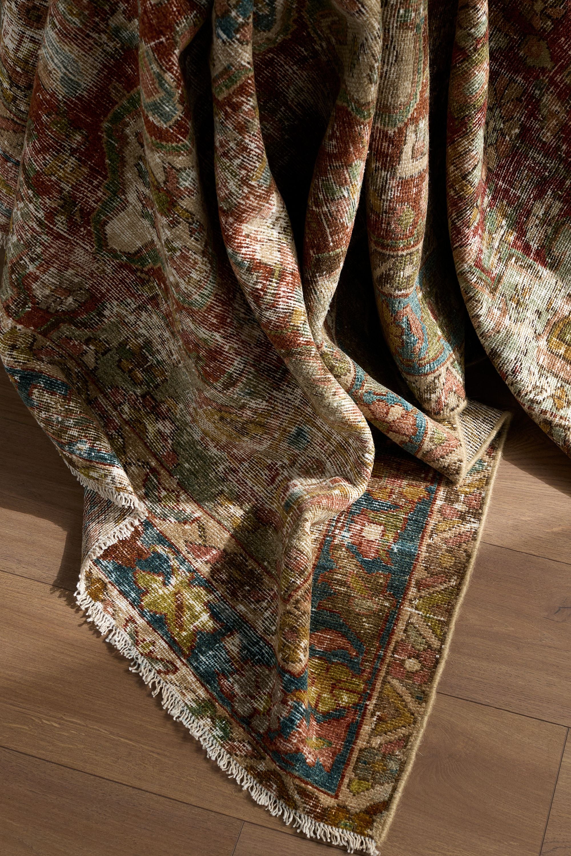 District Loom Vintage Persian Hamadan Scatter Rug Rory