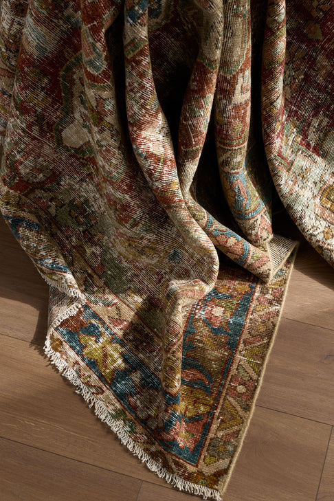 District Loom Vintage Persian Hamadan Scatter Rug Rory
