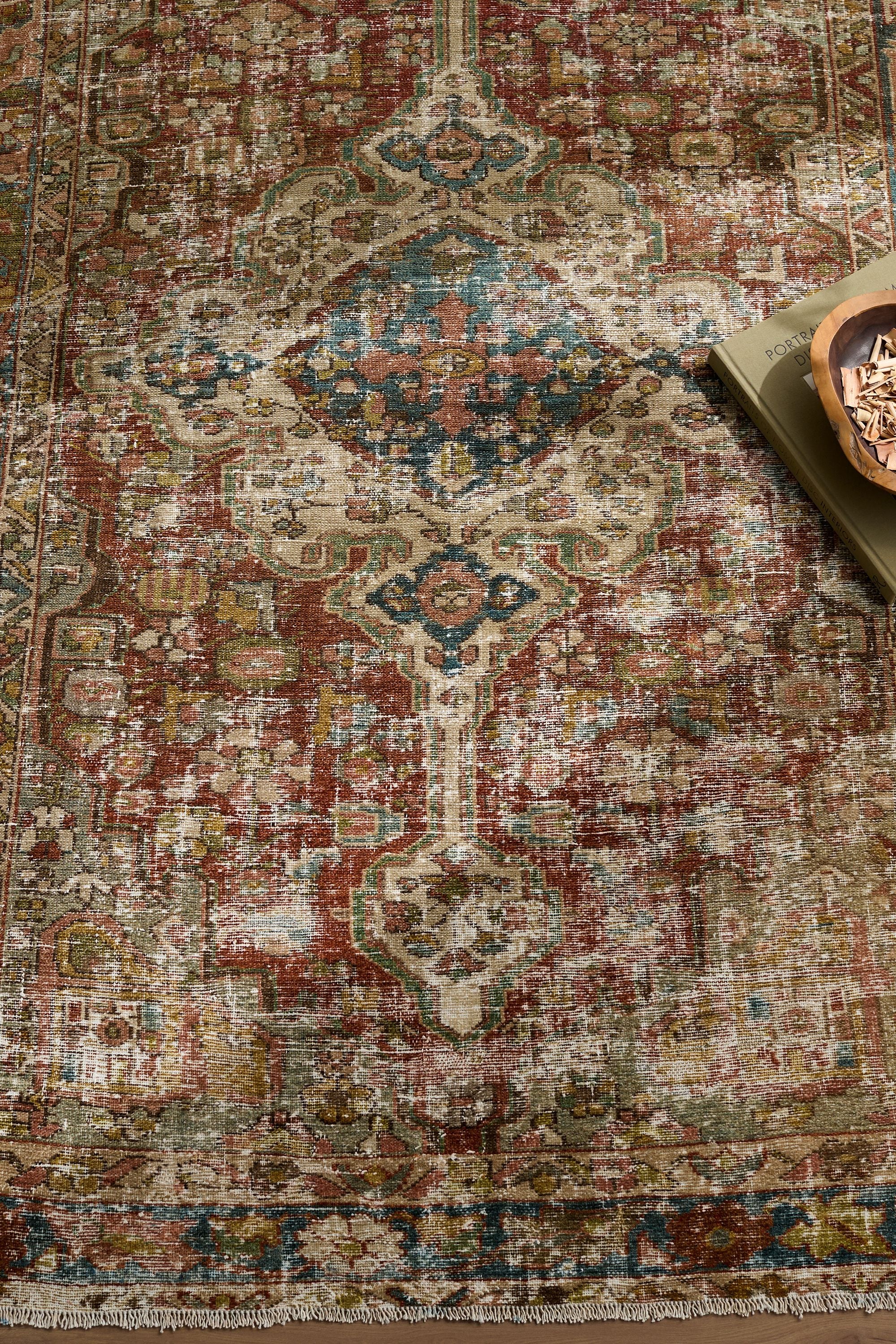 District Loom Vintage Persian Hamadan Scatter Rug Rory