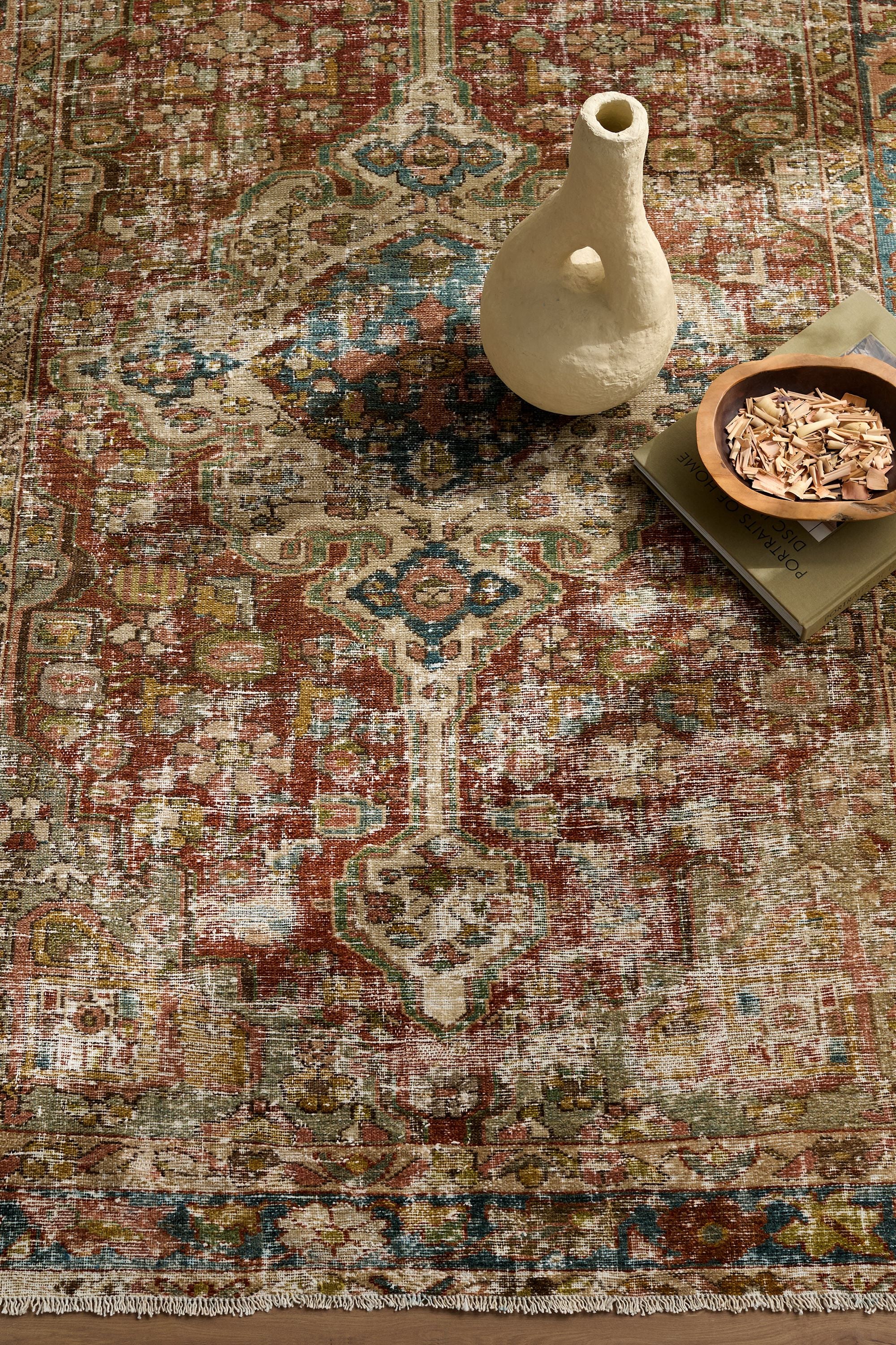 District Loom Vintage Persian Hamadan Scatter Rug Rory