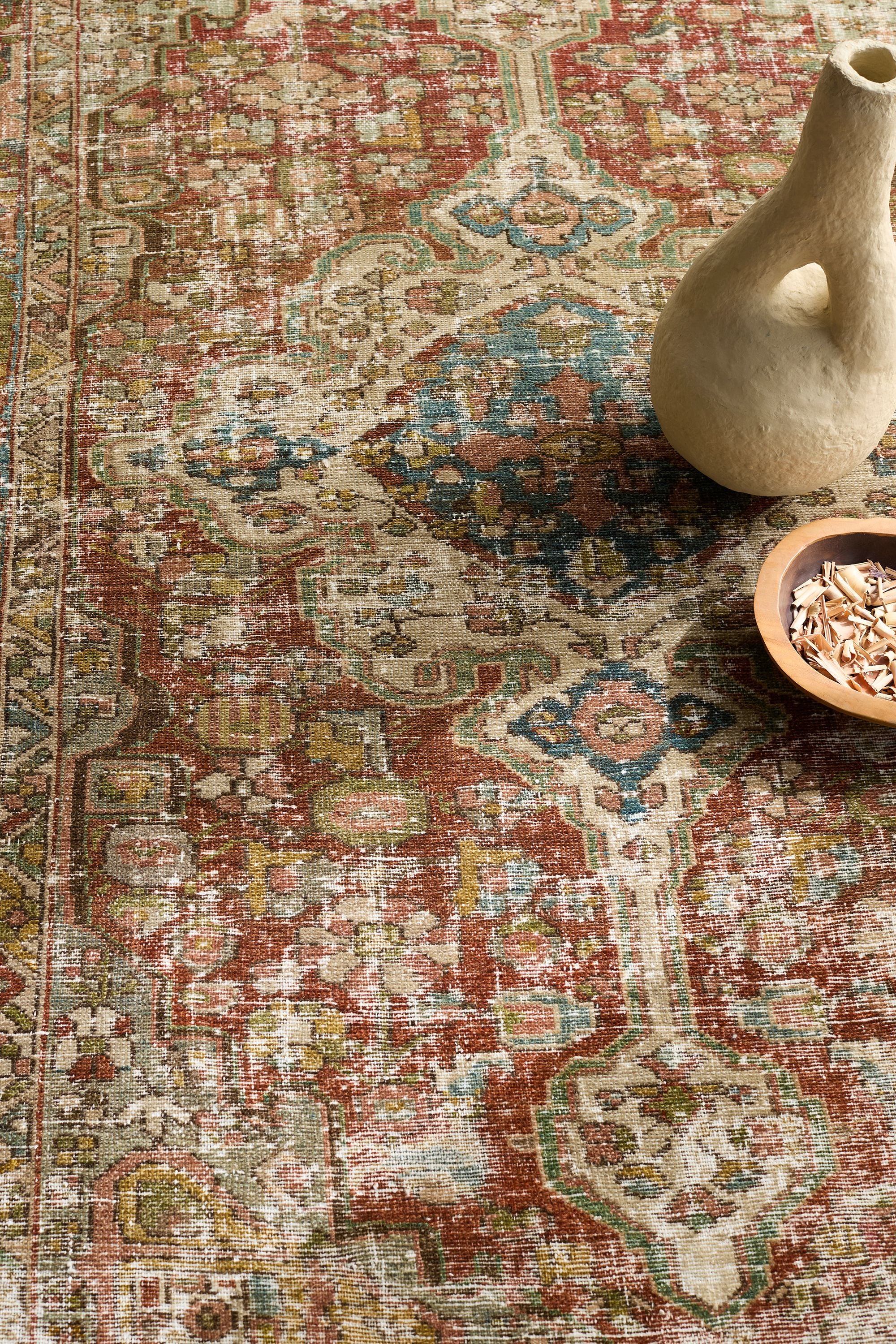 District Loom Vintage Persian Hamadan Scatter Rug Rory