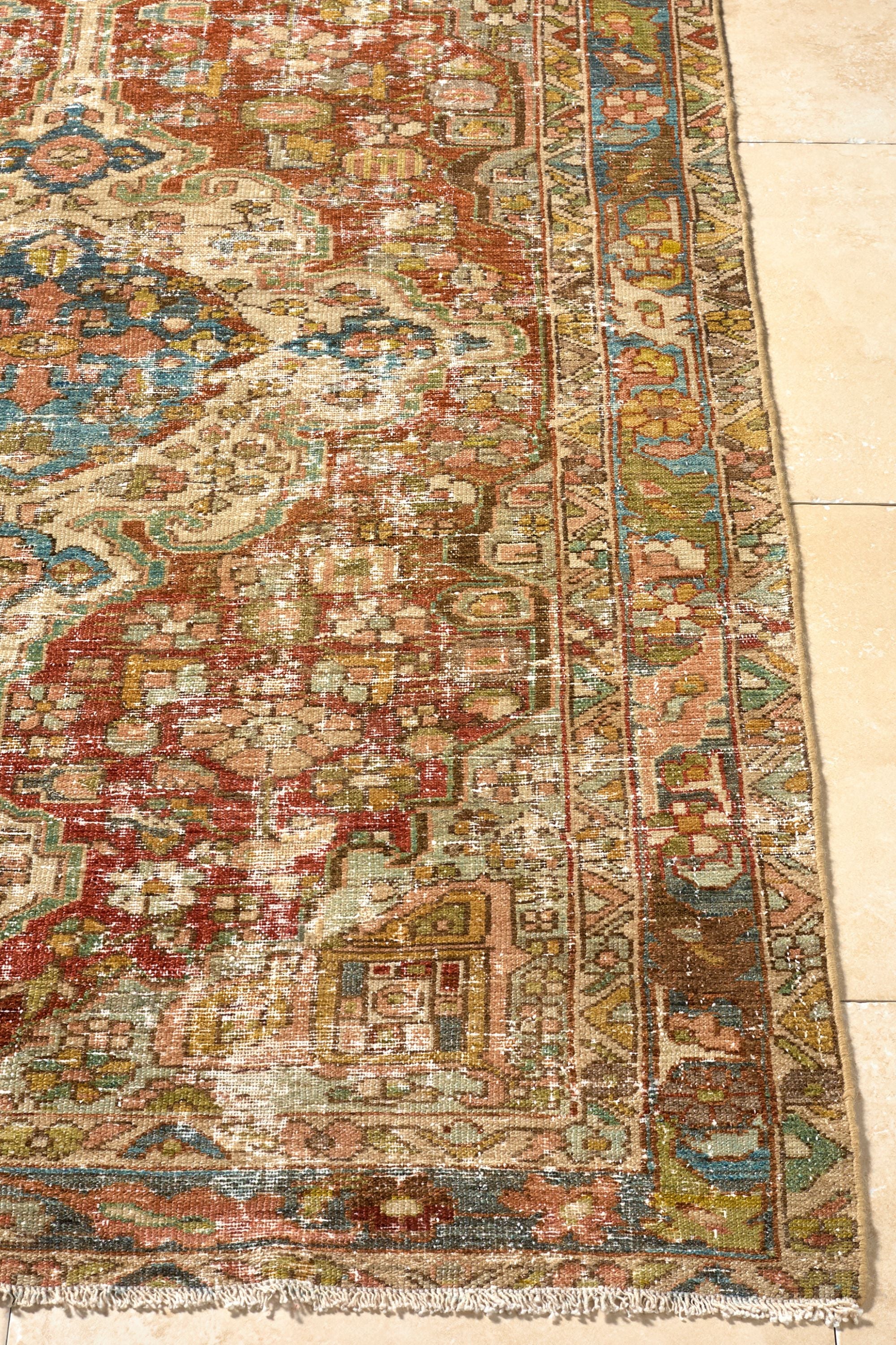 District Loom Vintage Persian Hamadan Scatter Rug Rory