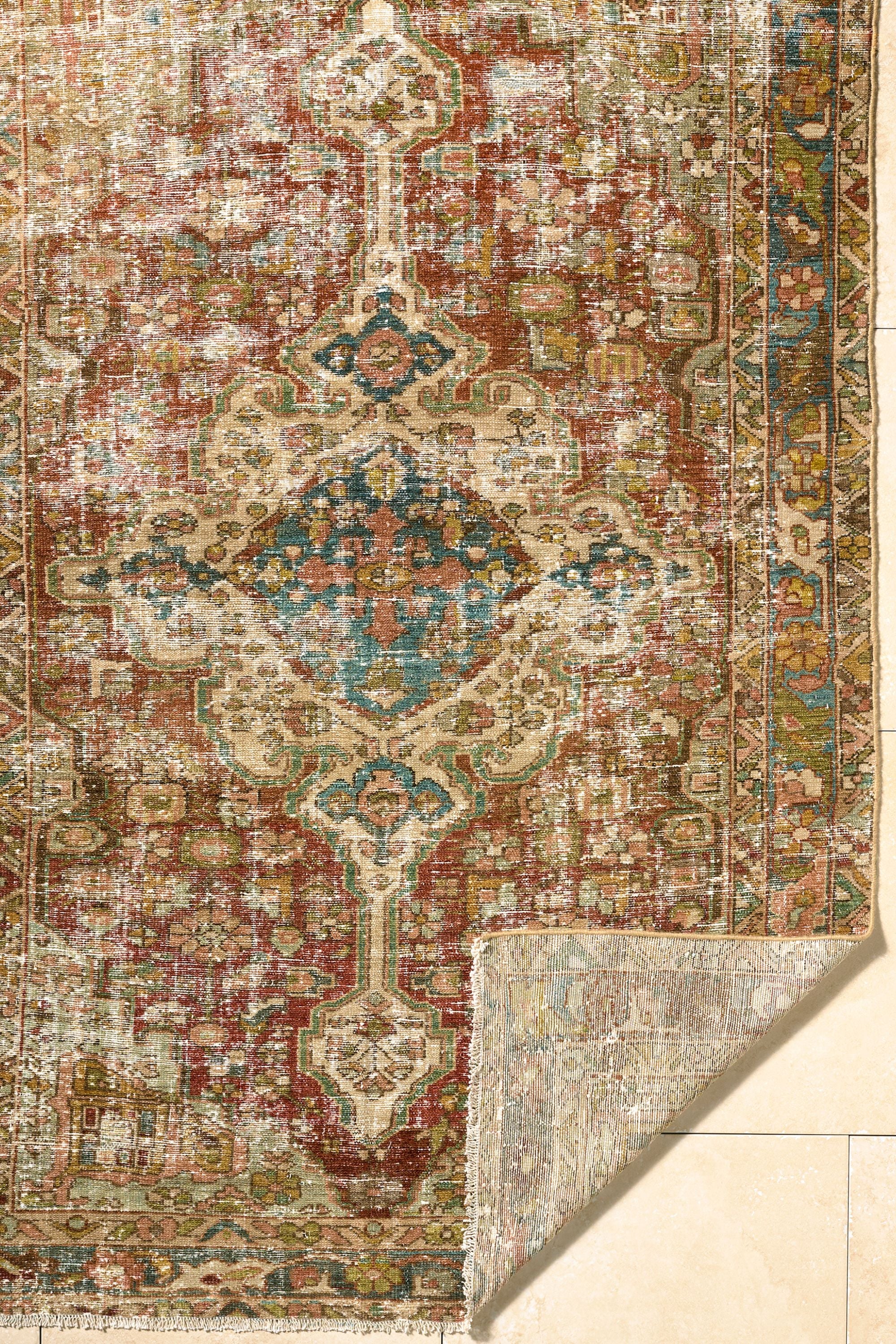 District Loom Vintage Persian Hamadan Scatter Rug Rory