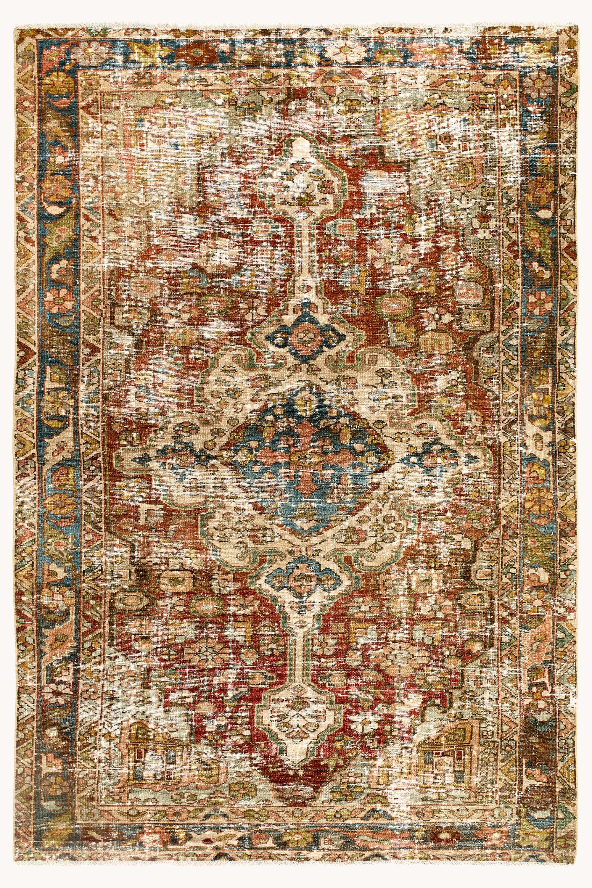 District Loom Vintage Persian Hamadan Scatter Rug Rory