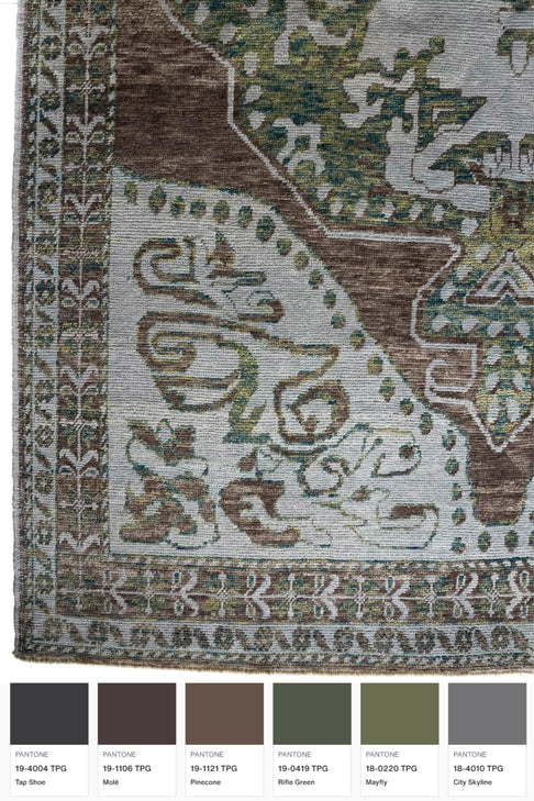 District Loom Vintage Turkish Oushak Area Rug Madison