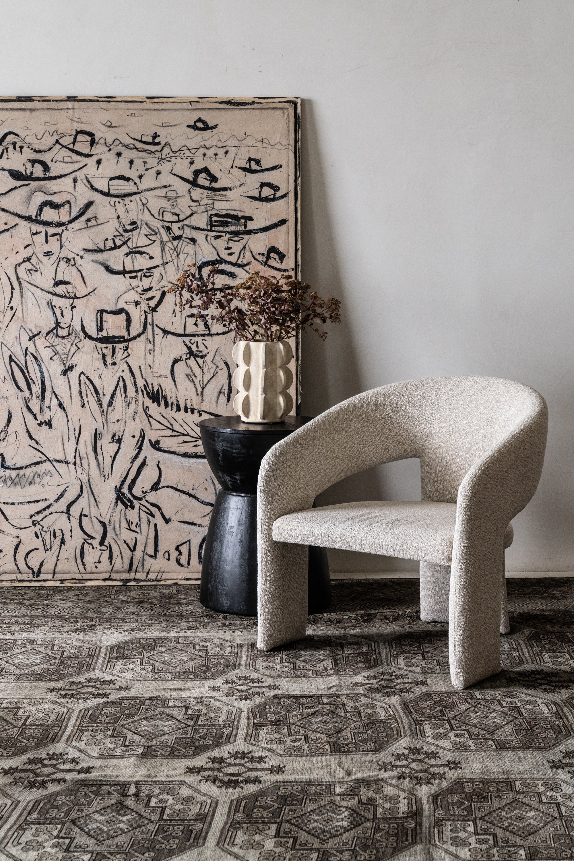 District Loom Vintage Ensari Area Rug Andes