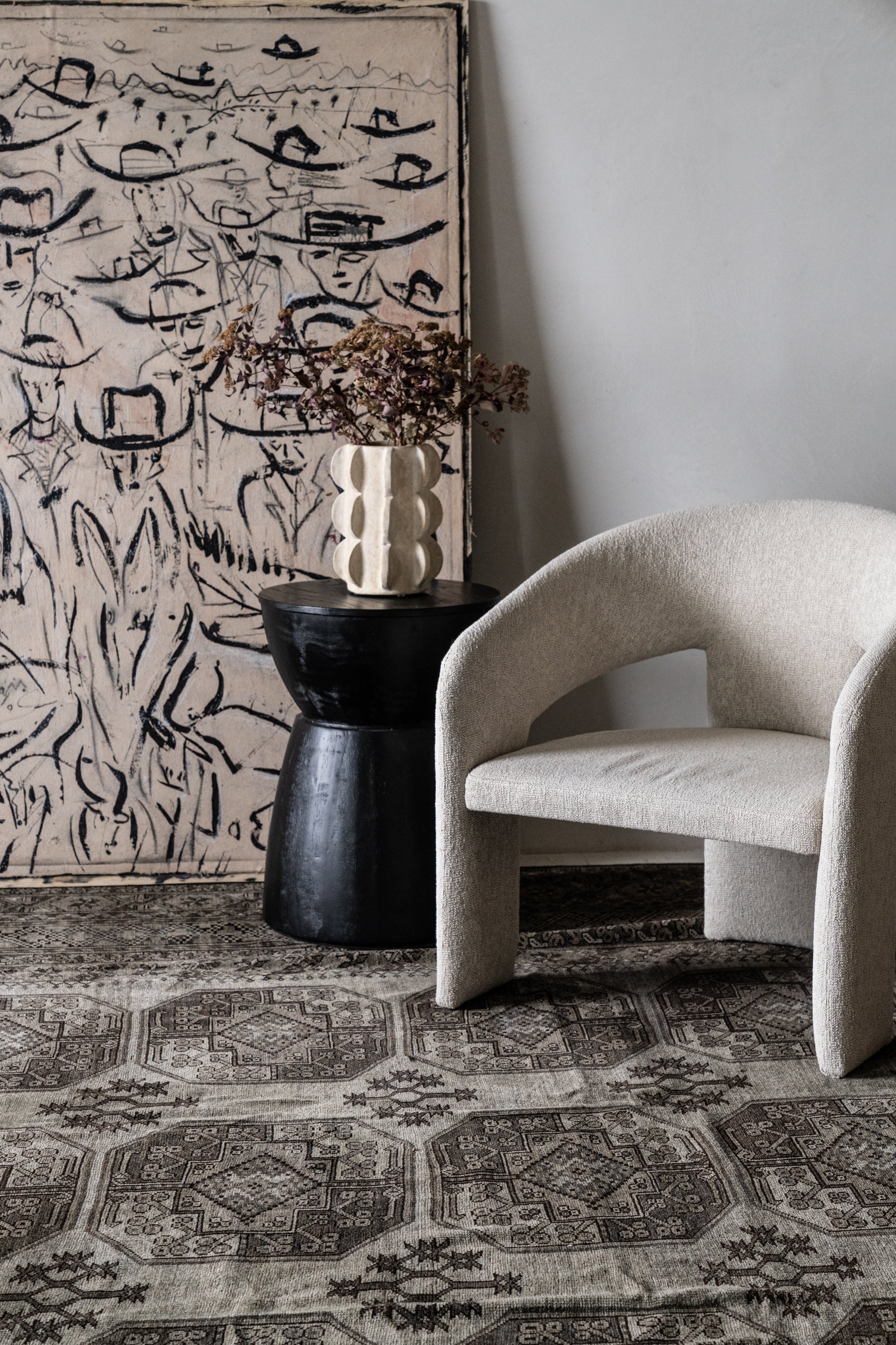 District Loom Vintage Ensari Area Rug Andes