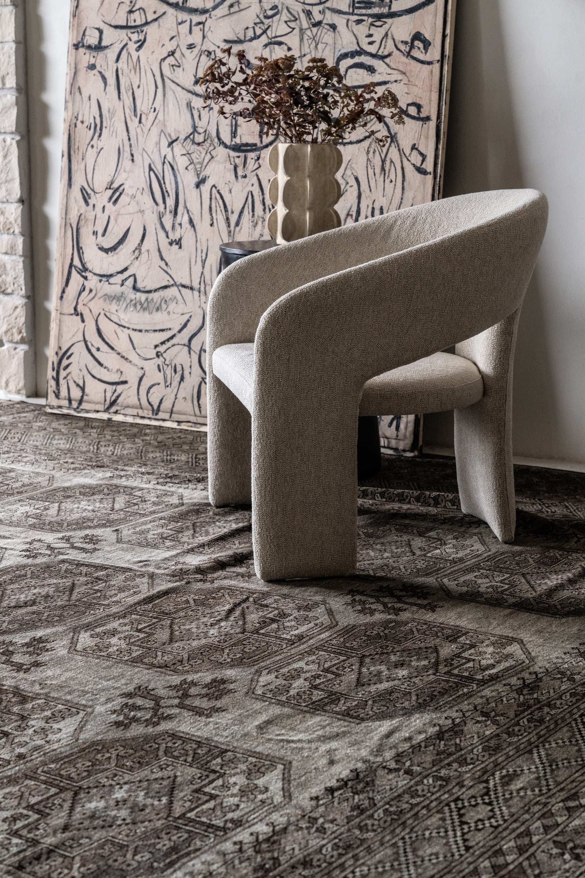 District Loom Vintage Ensari Area Rug Andes