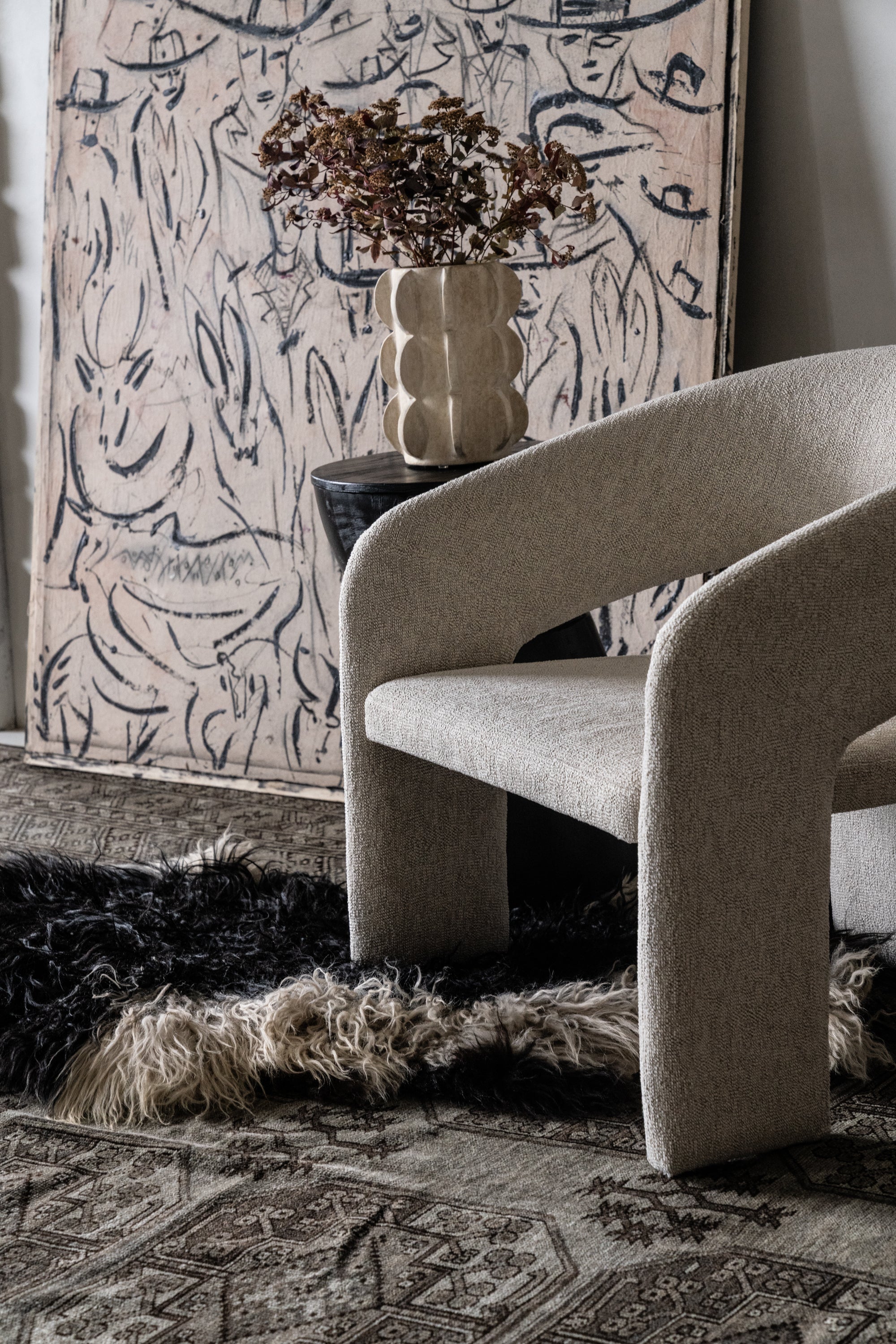 District Loom Vintage Ensari Area Rug Andes