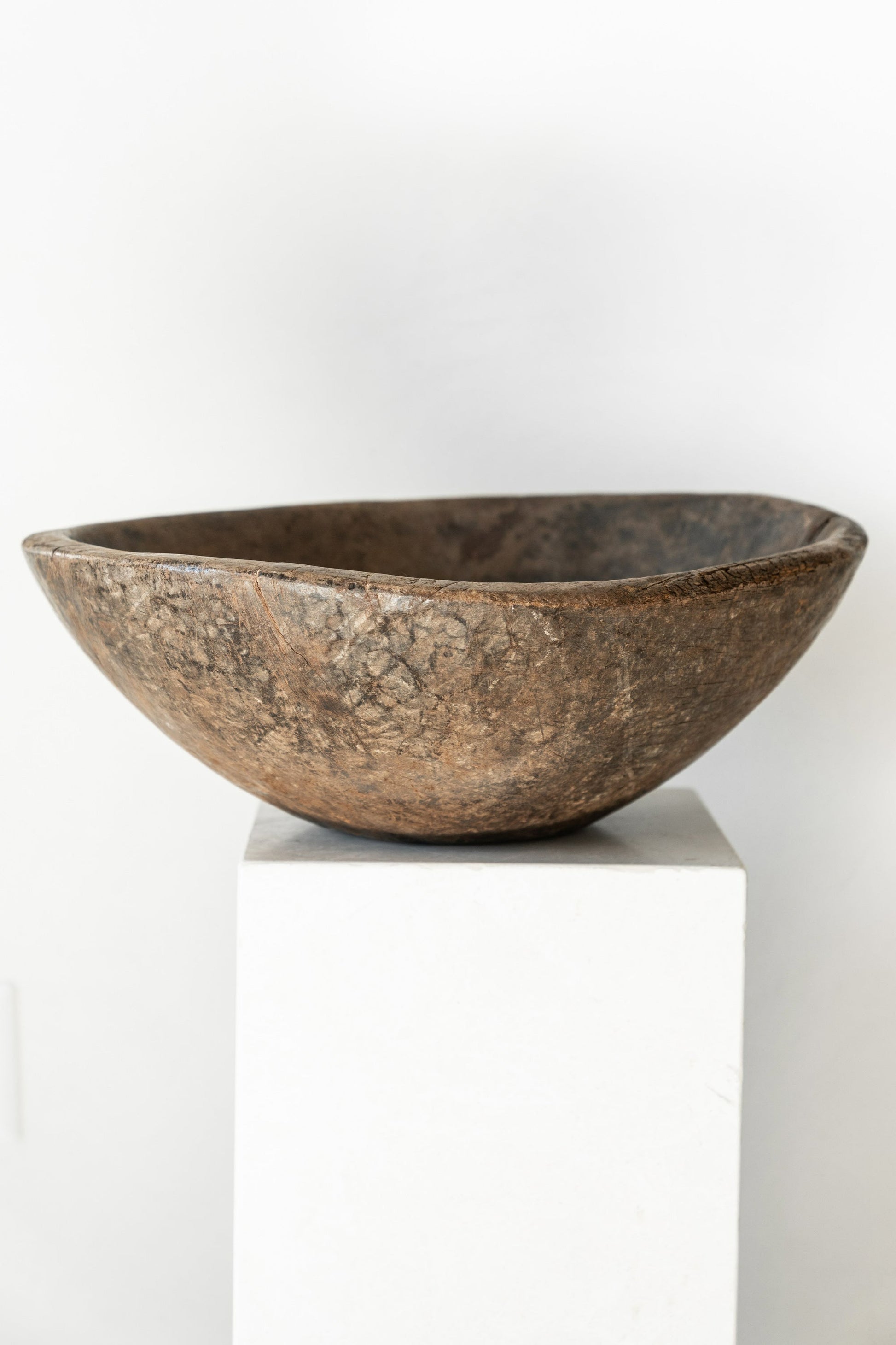 District Loom Decor antique African bowl, hand-carved from Ivory Coast wood