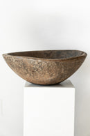 District Loom Decor antique African bowl, hand-carved from Ivory Coast wood