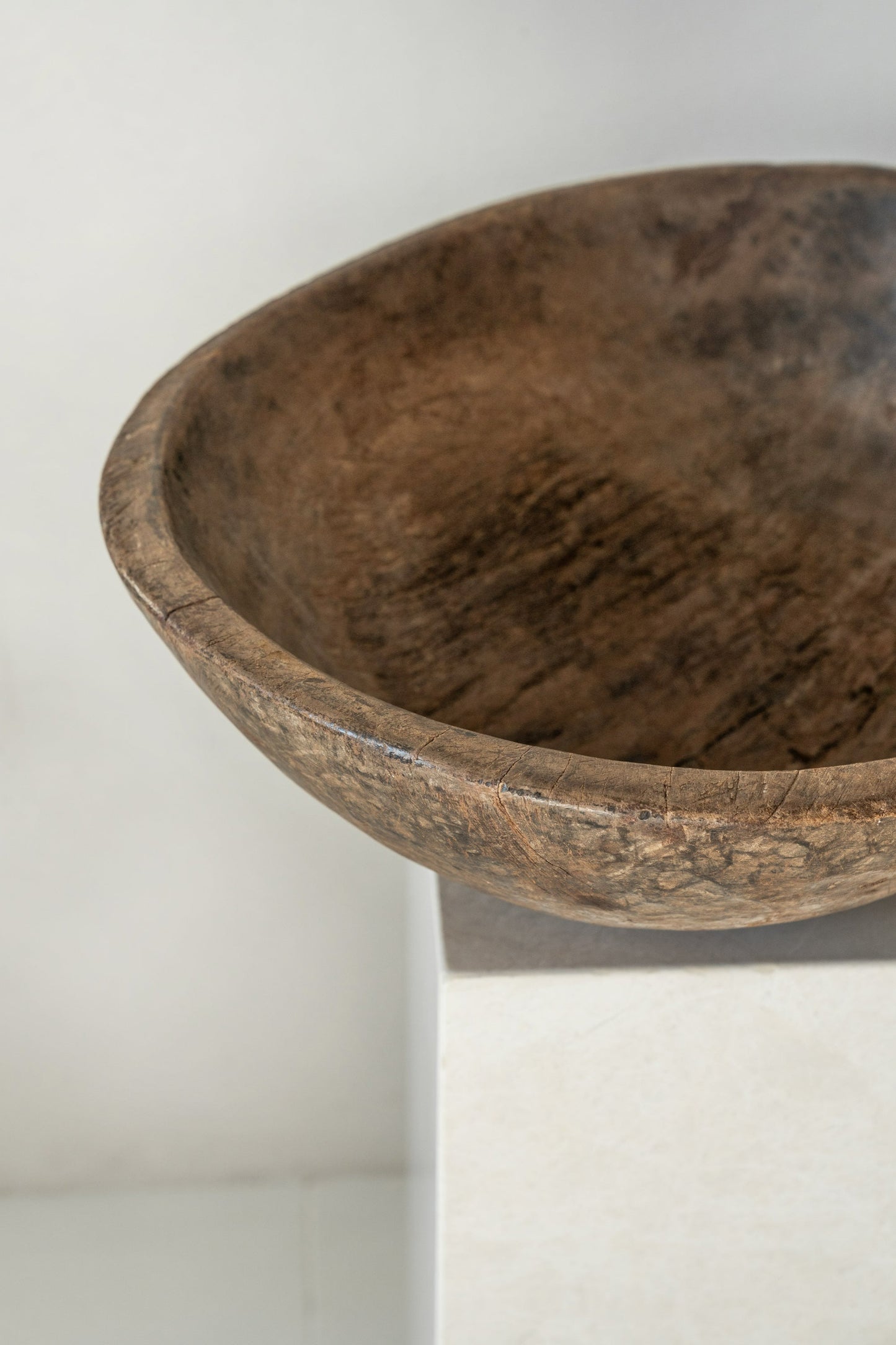 District Loom Decor antique African bowl, hand-carved from Ivory Coast wood