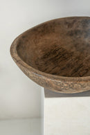 District Loom Decor antique African bowl, hand-carved from Ivory Coast wood