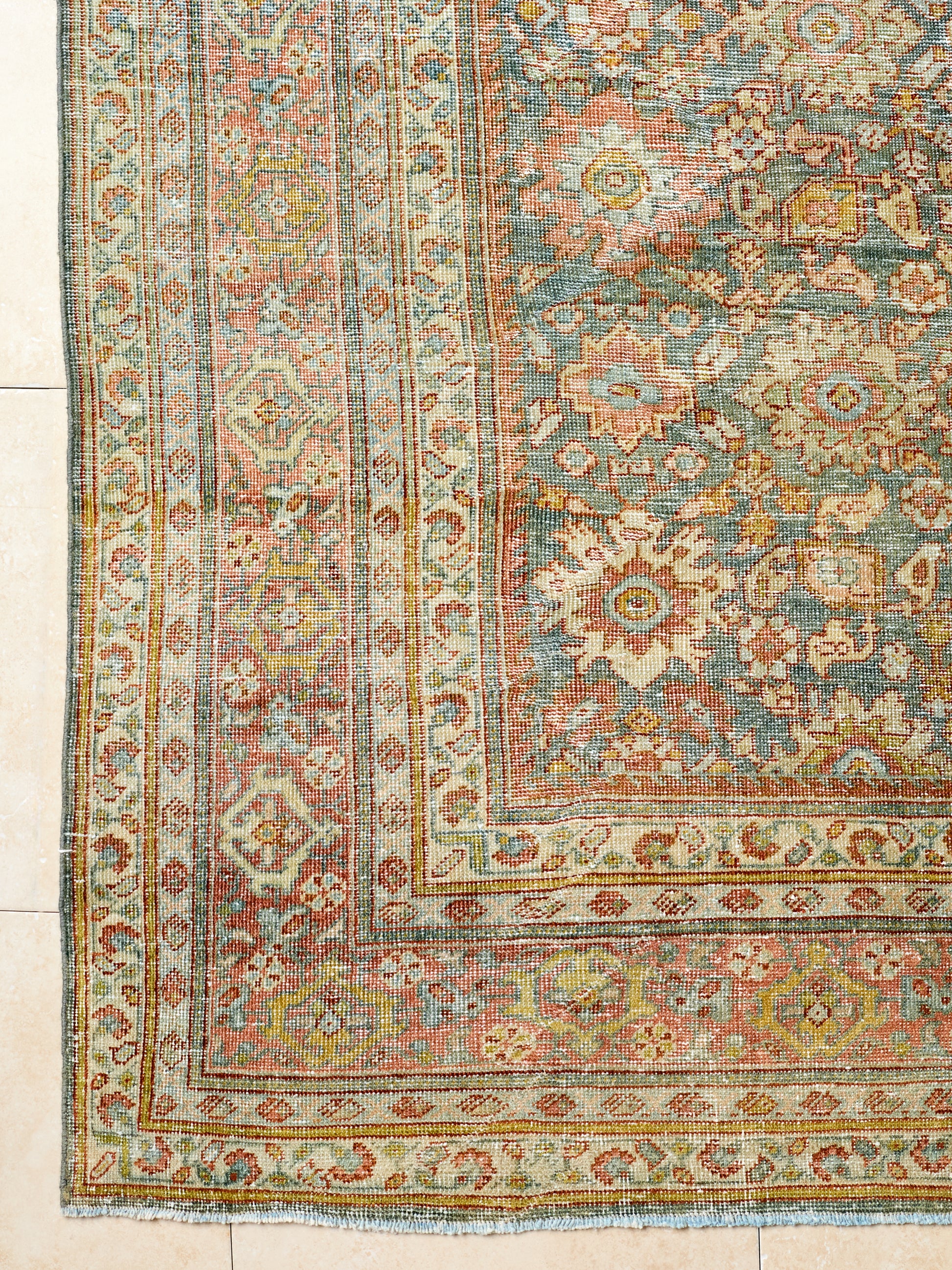 District loom Vintage Area Rug Reed