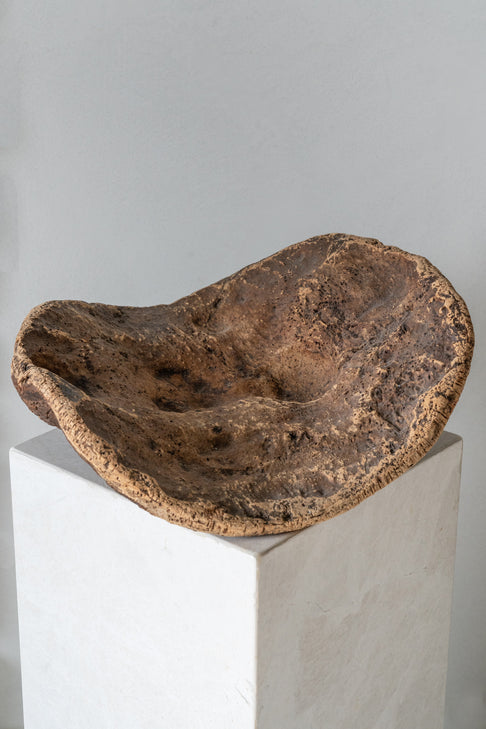 District Loom Vintage Petrified Bark Wood Bowl