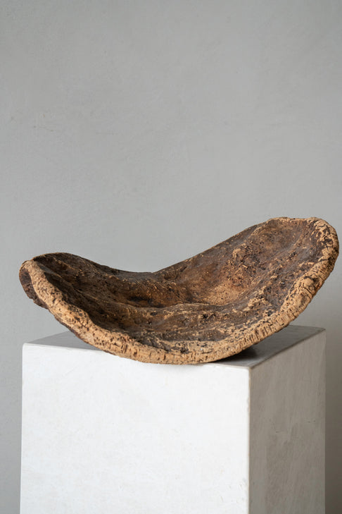 District Loom Vintage Petrified Bark Wood Bowl