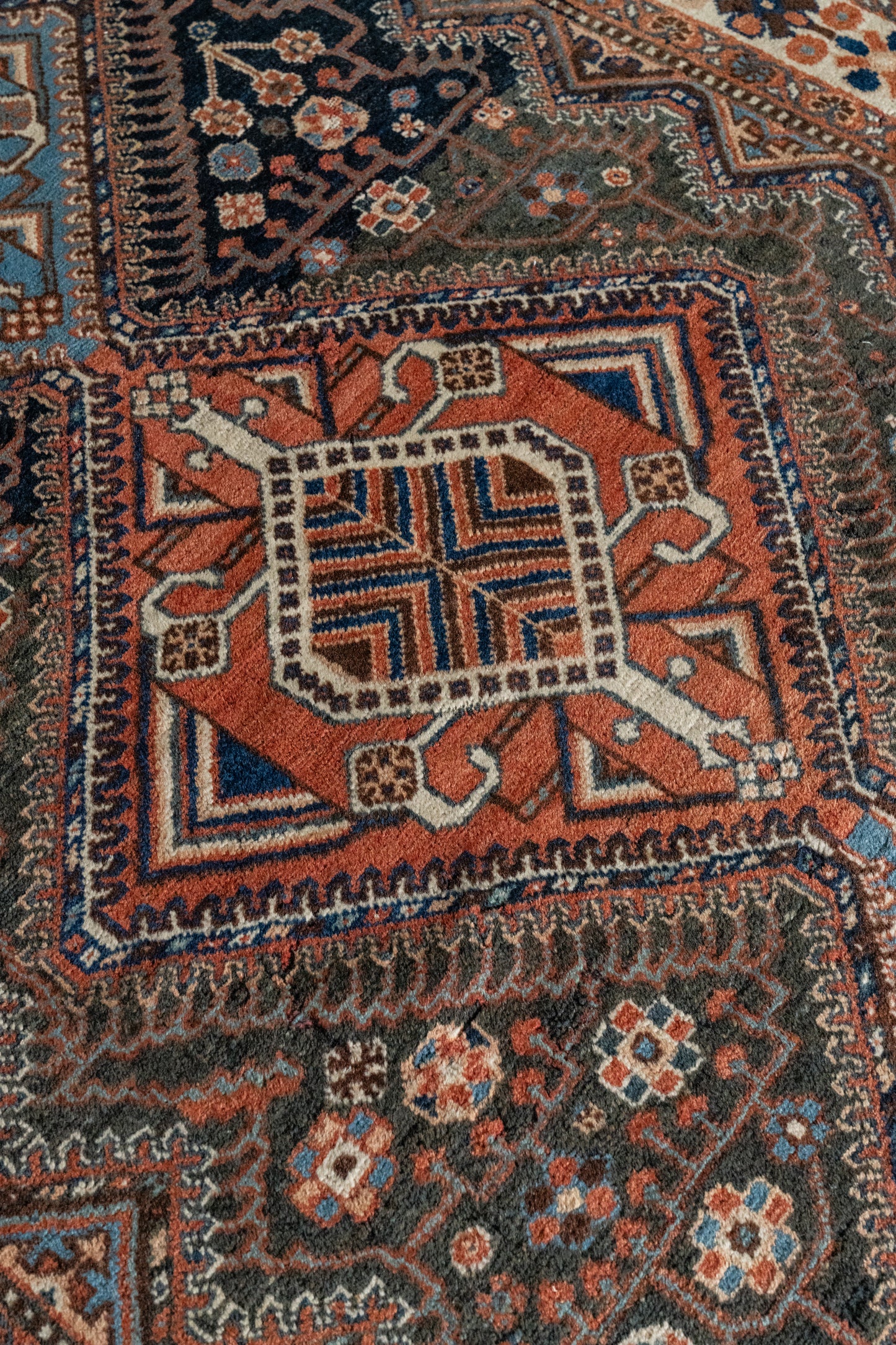 District Loom Vintage Bakhtiari Scatter Rug Bonner