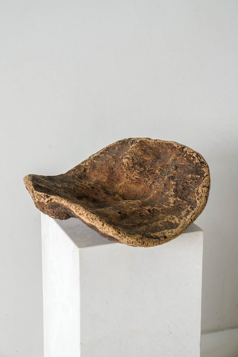District Loom Vintage Petrified Bark Wood Bowl