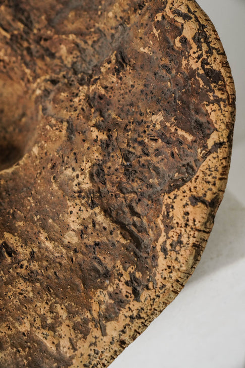 District Loom Vintage Petrified Bark Wood Bowl