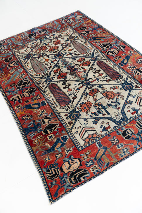 District Loom Vintage Bakhtiari Scatter Rug Fenix