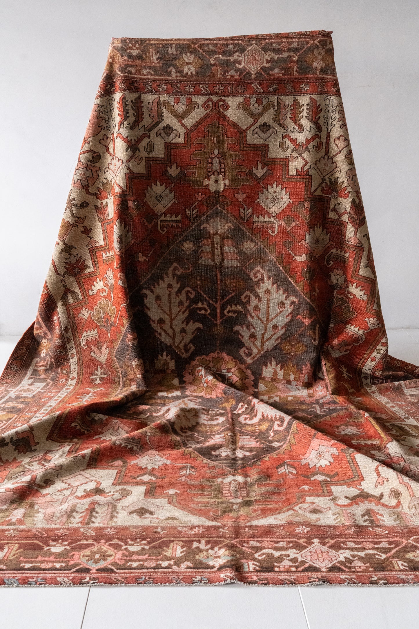 District Loom Vintage Serapi Area Rug Garnet
