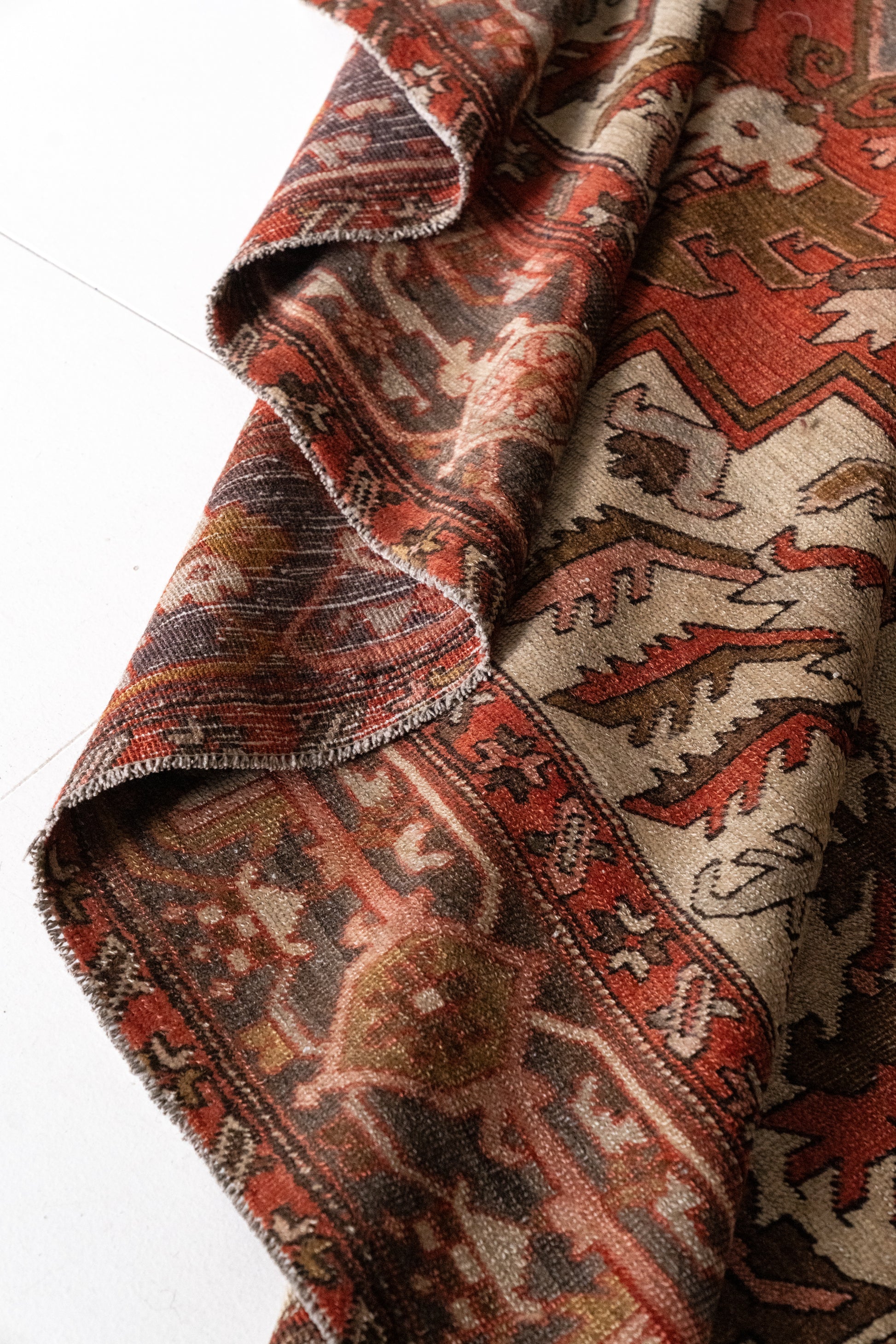 District Loom Vintage Serapi Area Rug Garnet