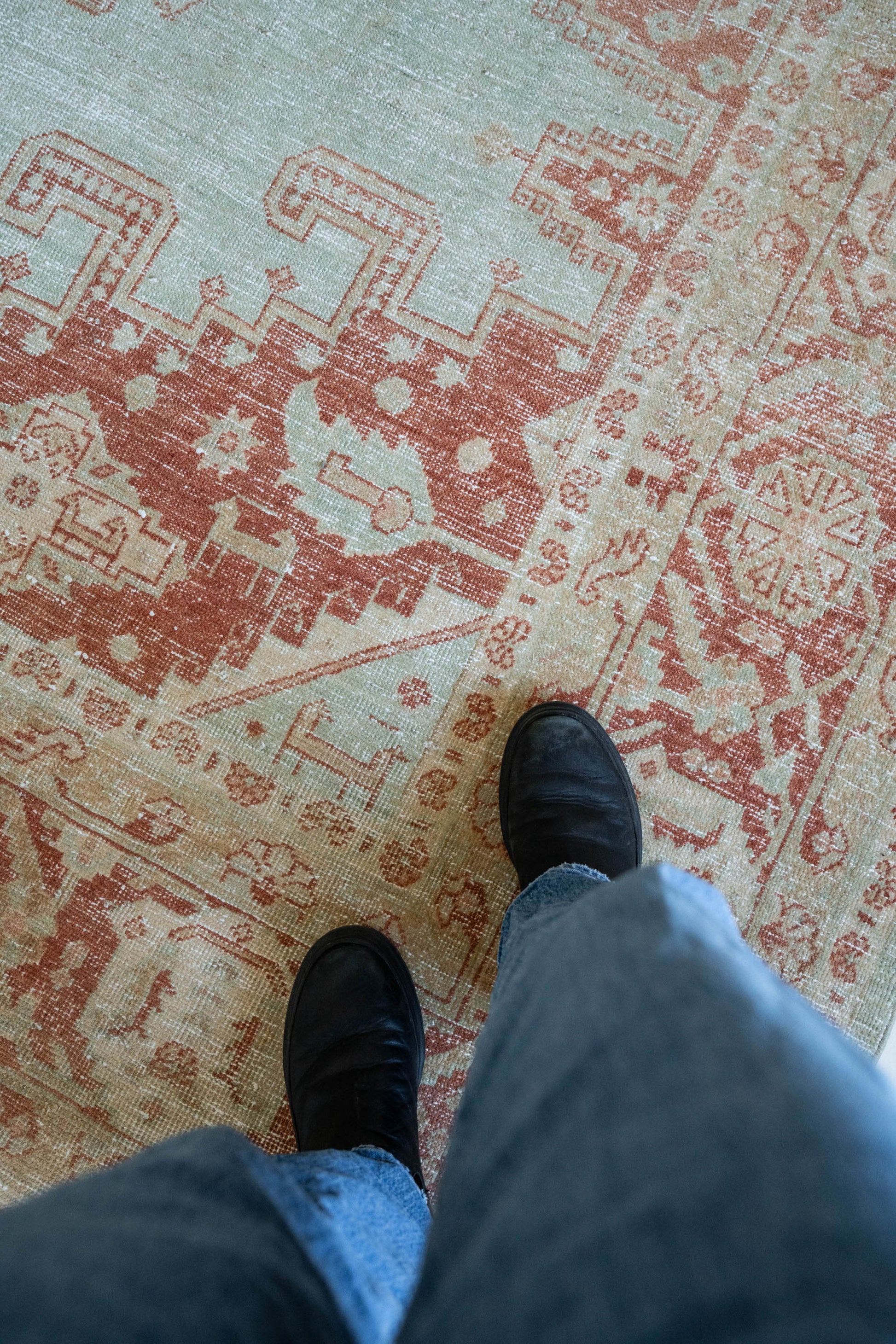 District Loom Vintage Viss Tabriz area rug Glentana