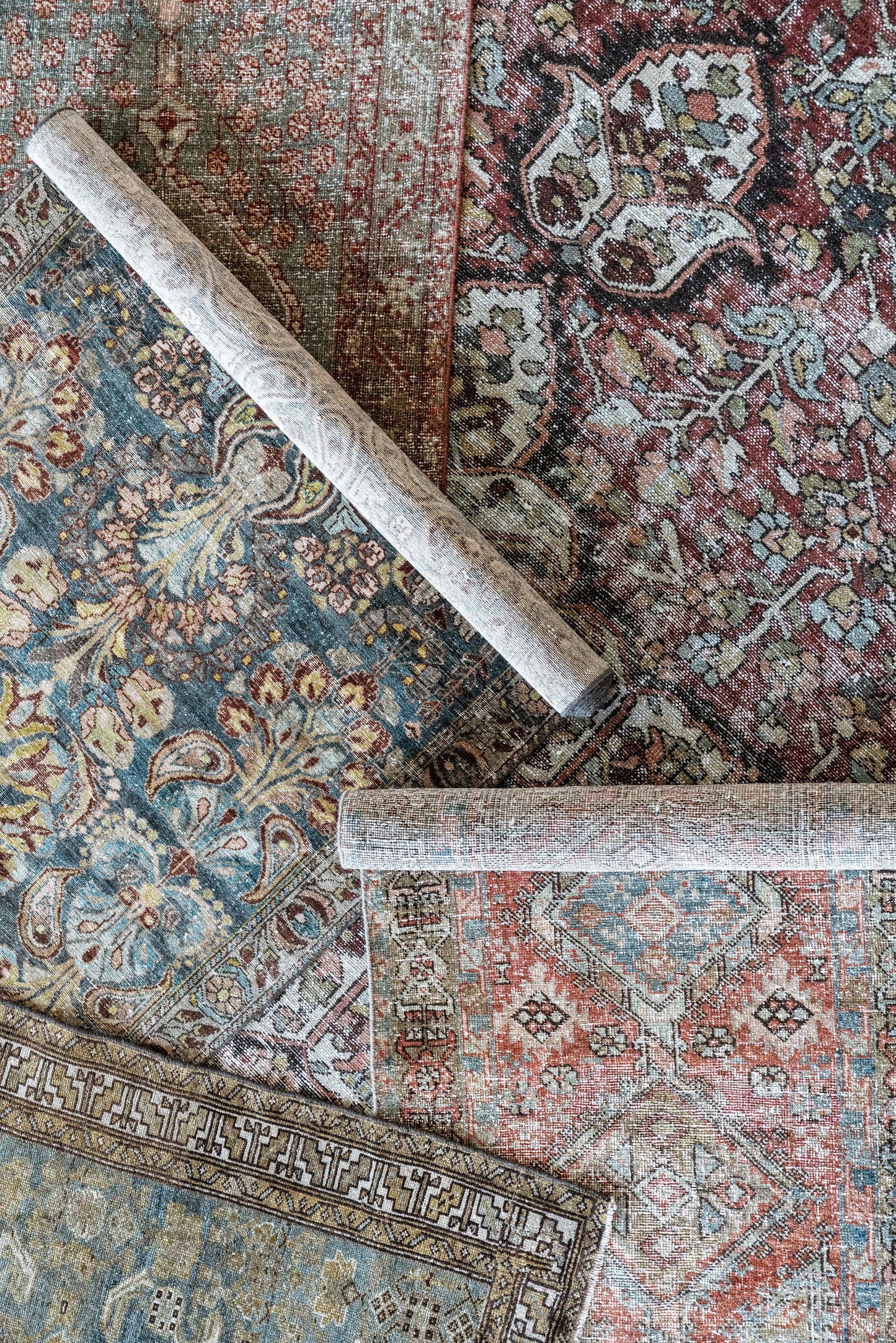 District Loom Vintage Persian Heriz Karaja runner rug Fergus